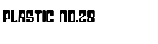 Plastic No.28 font preview