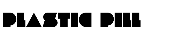 Plastic Pill font preview