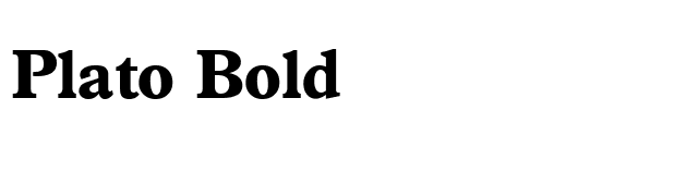 Plato Bold font preview