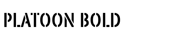 Platoon Bold font preview