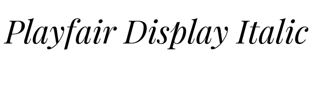 Playfair Display Italic font preview