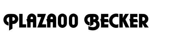 Plaza00 Becker font preview