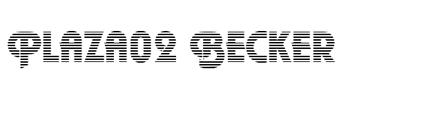 Plaza02 Becker font preview