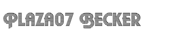 Plaza07 Becker font preview