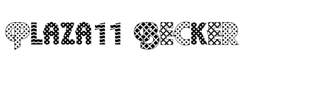 Plaza11 Becker font preview