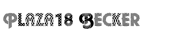 Plaza18 Becker font preview