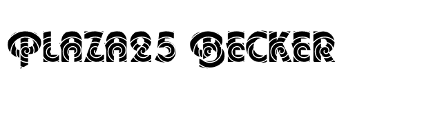 Plaza25 Becker font preview