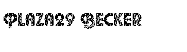 Plaza29 Becker font preview