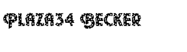 Plaza34 Becker font preview