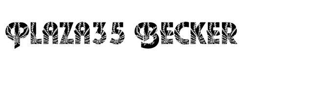 Plaza35 Becker font preview