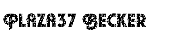 Plaza37 Becker font preview