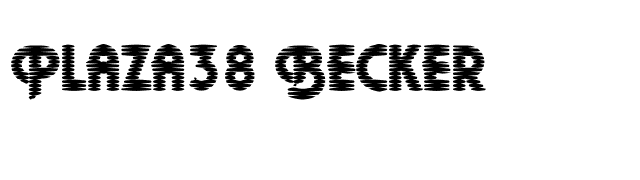 Plaza38 Becker font preview