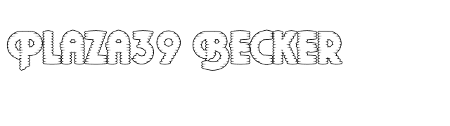 Plaza39 Becker font preview