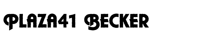 Plaza41 Becker font preview