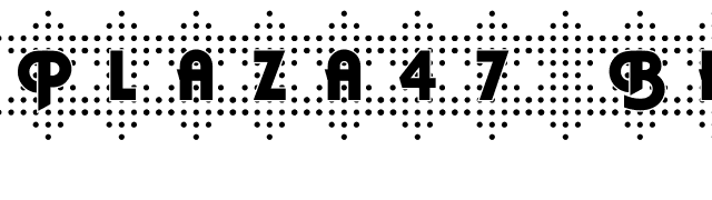 Plaza47 Becker font preview