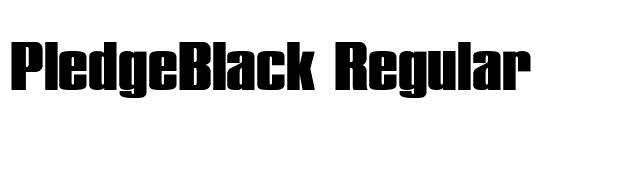 PledgeBlack Regular font preview