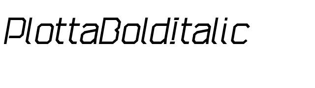 PlottaBoldItalic font preview