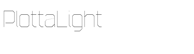 PlottaLight font preview