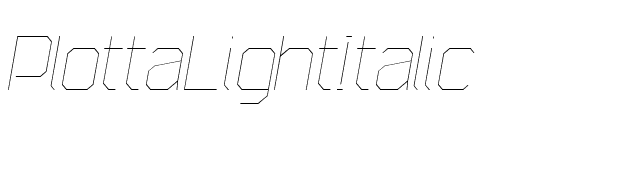 PlottaLightItalic font preview