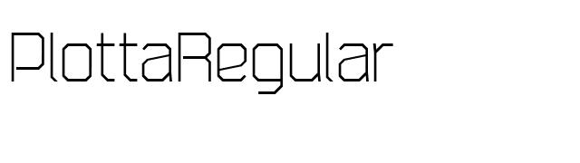 PlottaRegular font preview