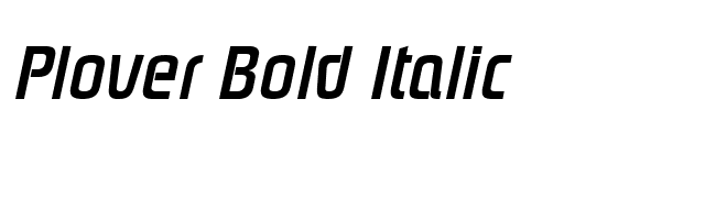 Plover Bold Italic font preview