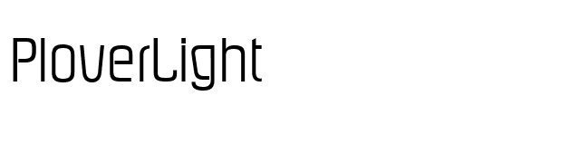 PloverLight font preview