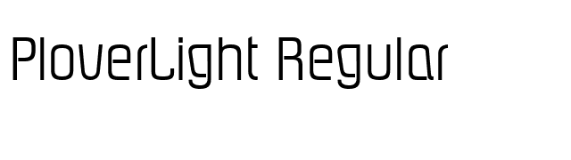 PloverLight Regular font preview