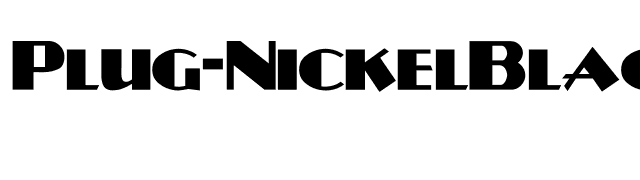 Plug-NickelBlack font preview