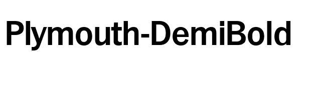 Plymouth-DemiBold font preview