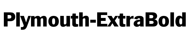 Plymouth-ExtraBold font preview