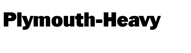 Plymouth-Heavy font preview