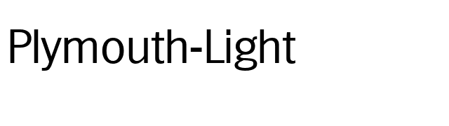 Plymouth-Light font preview