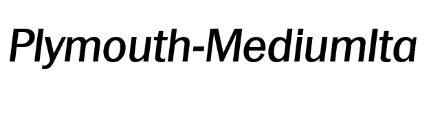 Plymouth-MediumIta font preview