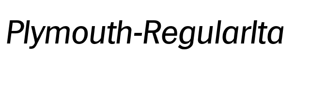 Plymouth-RegularIta font preview