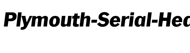 Plymouth-Serial-Heavy-RegularItalic font preview