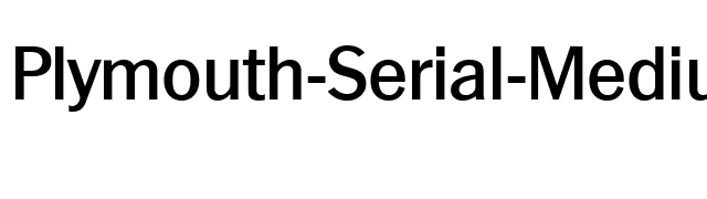 Plymouth-Serial-Medium-Regular font preview