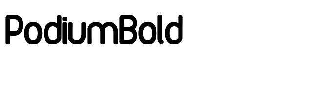 PodiumBold font preview