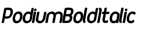 PodiumBoldItalic font preview