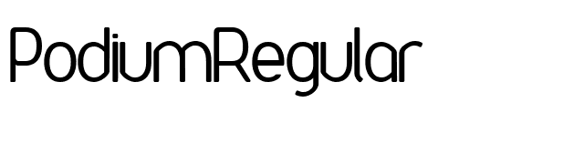 PodiumRegular font preview