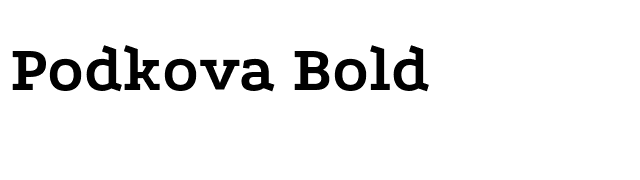 Podkova Bold font preview