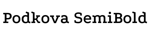 Podkova SemiBold font preview