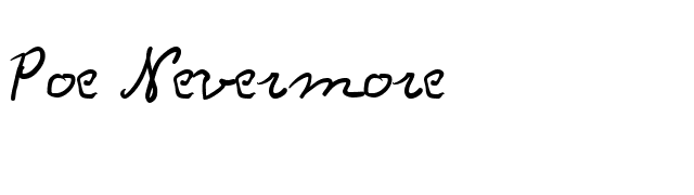 Poe Nevermore font preview