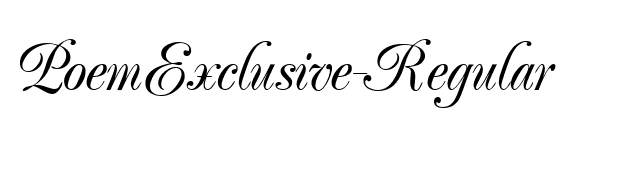 PoemExclusive-Regular font preview