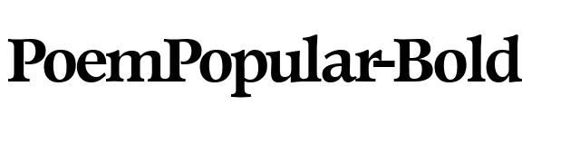 PoemPopular-Bold font preview