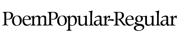 PoemPopular-Regular font preview