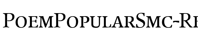 PoemPopularSmc-Regular font preview