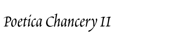 Poetica Chancery II font preview