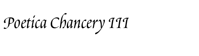 Poetica Chancery III font preview