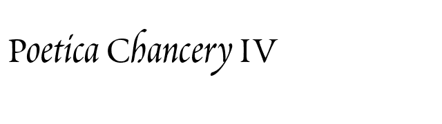 Poetica Chancery IV font preview