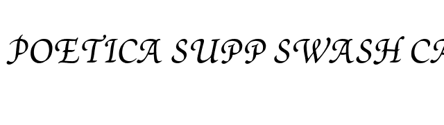 Poetica Supp Swash Capitals I font preview